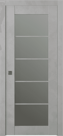 AVON 5 LITE VETRO LIGHT URBAN POCKET BELLDINNI MODERN INTERIOR DOOR - 1