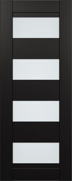 DELLA VETRO BLACK MATTE SLAB BELLDINNI MODERN INTERIOR DOOR - 1