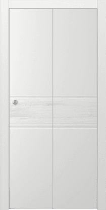 TWINWOOD 2 POLAR WHITE BI-FOLD BELLDINNI MODERN INTERIOR DOOR - 1