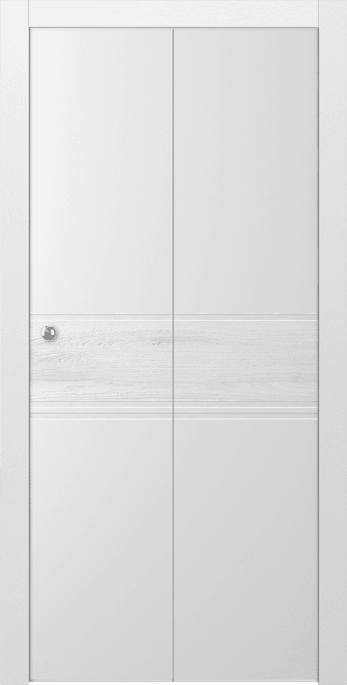 TWINWOOD 2 POLAR WHITE BI-FOLD BELLDINNI MODERN INTERIOR DOOR - 1