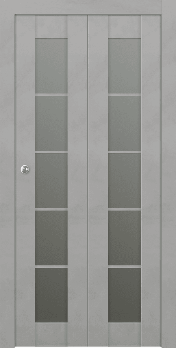 AVON 5 LITE VETRO LIGHT URBAN BI-FOLD BELLDINNI MODERN INTERIOR DOOR - 1