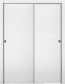 OPTIMA 2H SNOW WHITE BYPASS BELLDINNI MODERN INTERIOR DOOR - 1