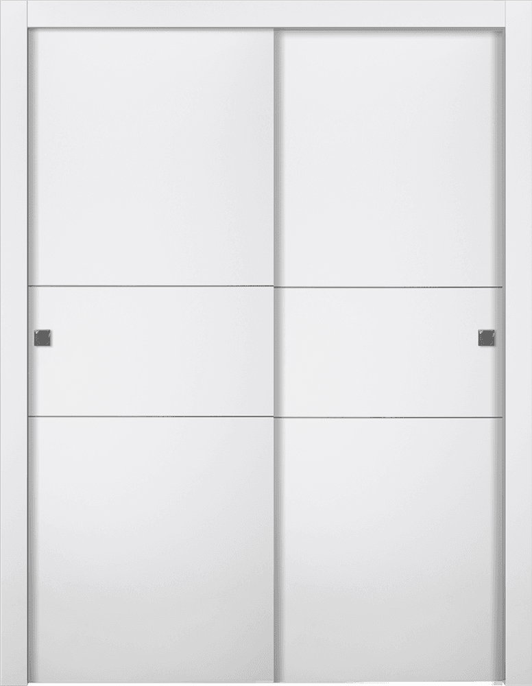 OPTIMA 2H SNOW WHITE BYPASS BELLDINNI MODERN INTERIOR DOOR - 1