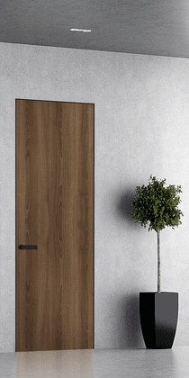 OPTIMA PECAN NUTWOOD INVISIBLE METAL FRAME BELLDINNI MODERN INTERIOR DOOR - 1