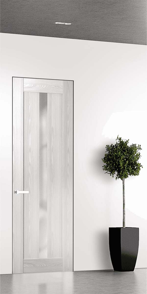 AVON 101 VETRO RIBEIRA ASH INVISIBLE METAL FRAME BELLDINNI MODERN INTERIOR DOOR