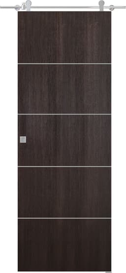 OPTIMA 4H VERALINGA OAK DOUBLE BARN BELLDINNI MODERN INTERIOR DOOR - 2