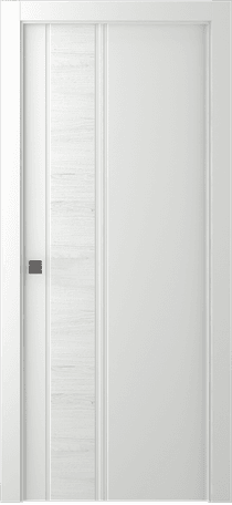 TWINWOOD 1 POLAR WHITE POCKET BELLDINNI MODERN INTERIOR DOOR - 1