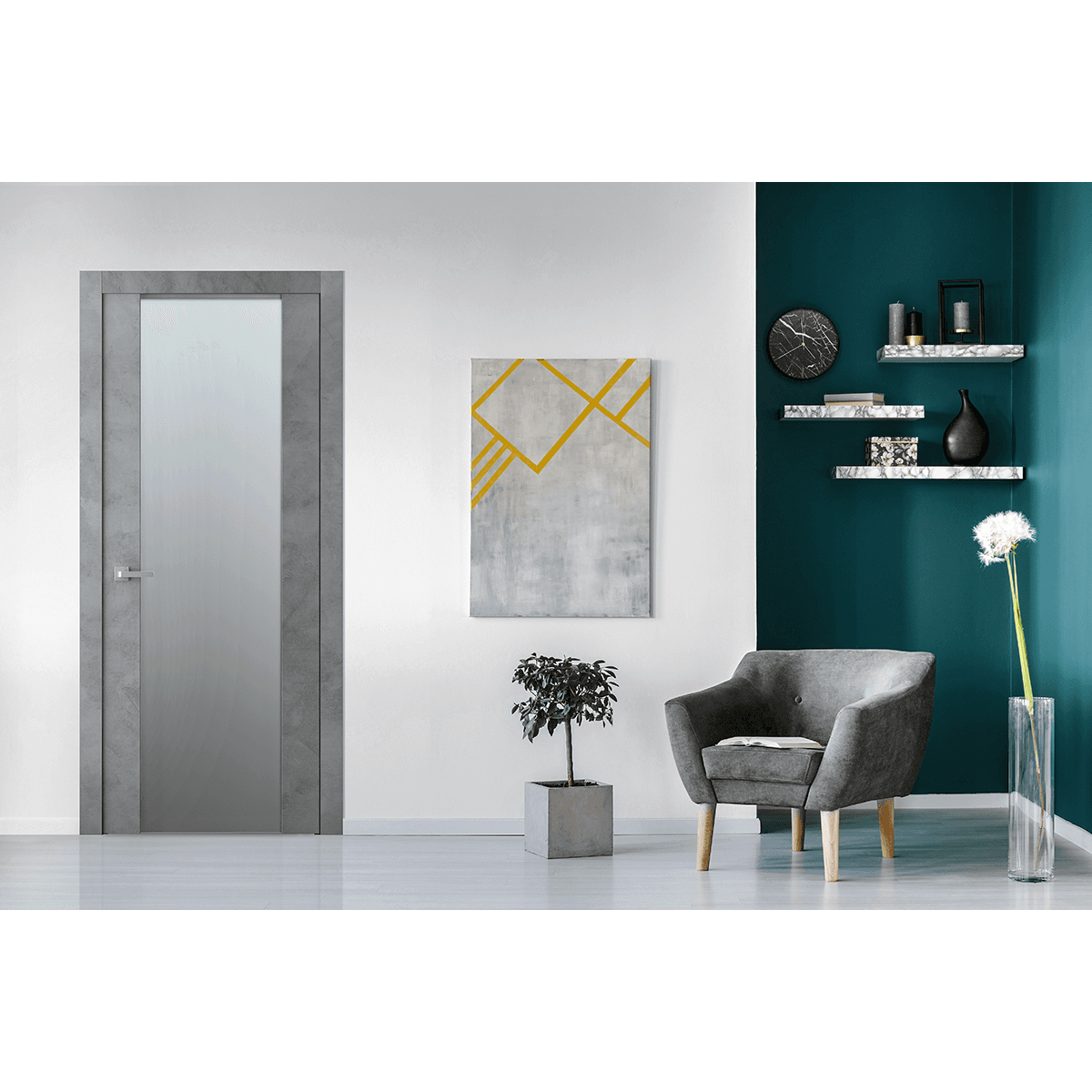 AVON 202 VETRO DARK URBAN BARN BELLDINNI MODERN INTERIOR DOOR - 3