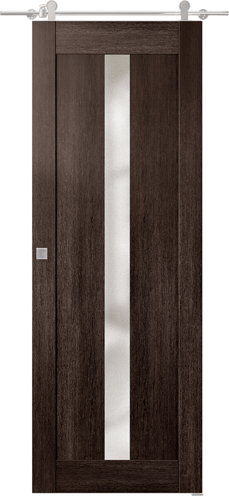 AVON 101 VETRO VERALINGA OAK BARN DOORS BELLDINNI MODERN INTERIOR DOOR - 1