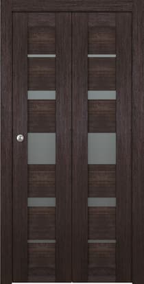 AVON 07-03 VETRO VERALINGA OAK BI-FOLD BELLDINNI MODERN INTERIOR DOOR - 1