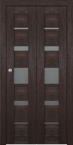 AVON 07-03 VETRO VERALINGA OAK BI-FOLD BELLDINNI MODERN INTERIOR DOOR - 1