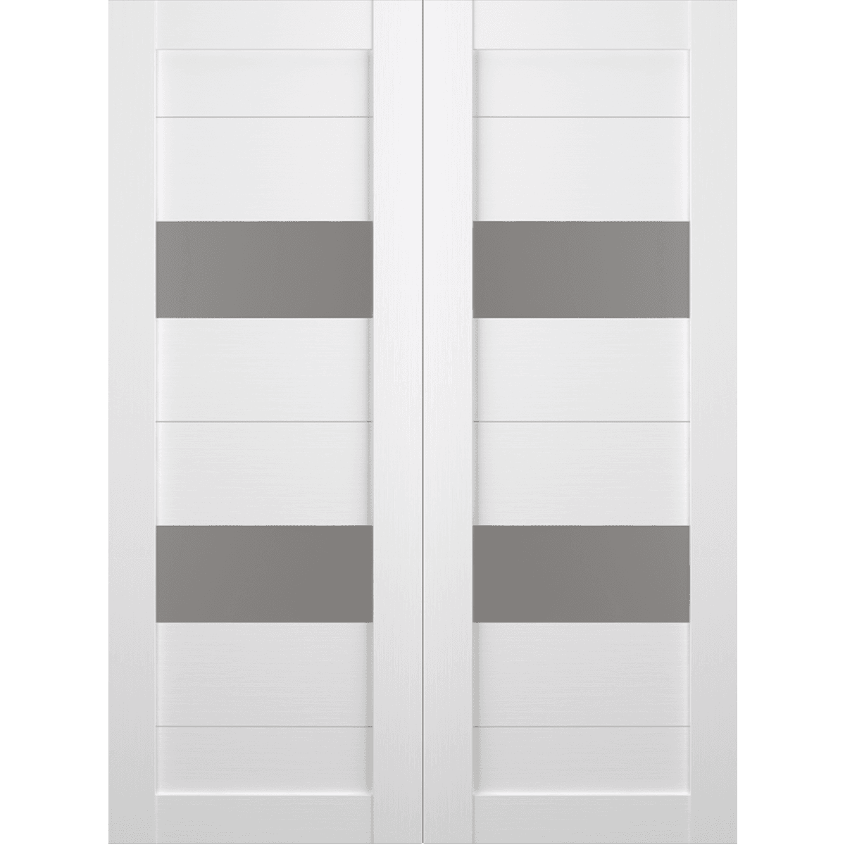 BERTA VETRO BIANCO NOBLE BYPASS BELLDINNI MODERN INTERIOR DOOR - 2
