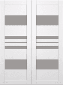 ROMI VETRO SNOW WHITE DOUBLE BI-FOLD BELLDINNI MODERN INTERIOR DOOR - 2