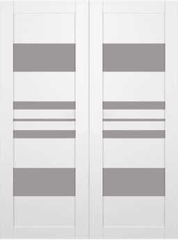 ROMI VETRO SNOW WHITE DOUBLE BI-FOLD BELLDINNI MODERN INTERIOR DOOR - 2