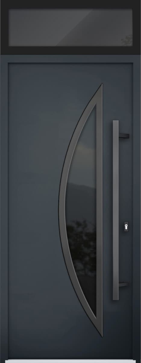 Single Modern Steel Exterior Door Deux 6501 8ft - 4