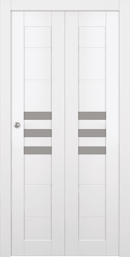 DOME VETRO SNOW WHITE BI-FOLD BELLDINNI MODERN INTERIOR DOOR - 2