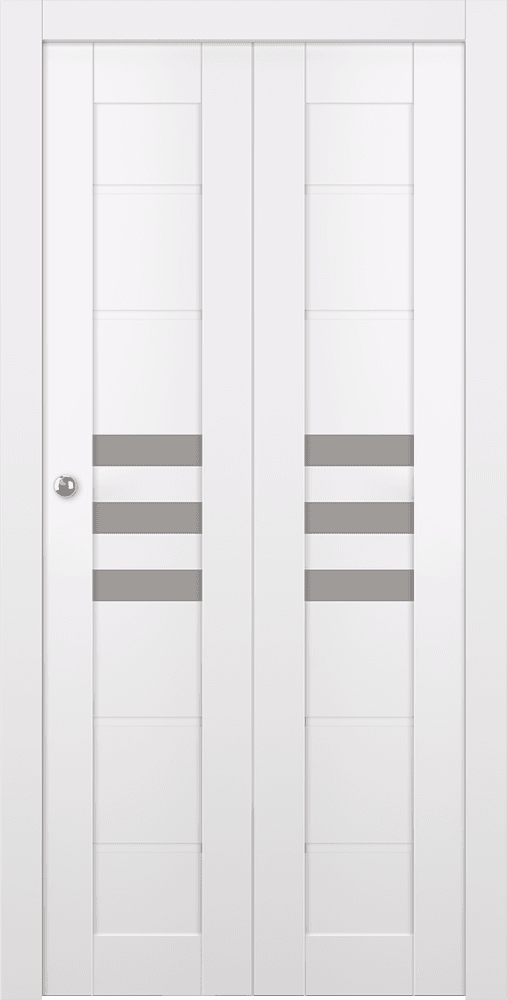 DOME VETRO SNOW WHITE BI-FOLD BELLDINNI MODERN INTERIOR DOOR - 2