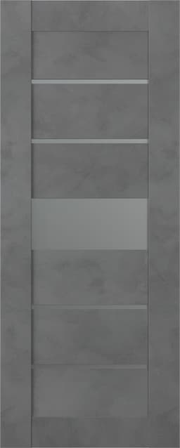 AVON 07-06 VETRO DARK URBAN SLAB BELLDINNI MODERN INTERIOR DOOR - 1