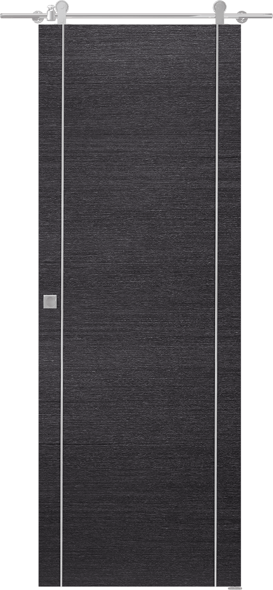 AVANTI 2U BLACK APRICOT DOUBLE BARN BELLDINNI MODERN INTERIOR DOOR - 1