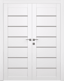 ALBA SNOW WHITE DOUBLE BELLDINNI MODERN INTERIOR DOOR - 1