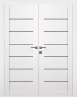 ALBA SNOW WHITE DOUBLE BELLDINNI MODERN INTERIOR DOOR - 1