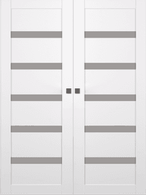 LEORA VETRO SNOW WHITE DOUBLE MAGIC BELLDINNI MODERN INTERIOR DOOR - 1