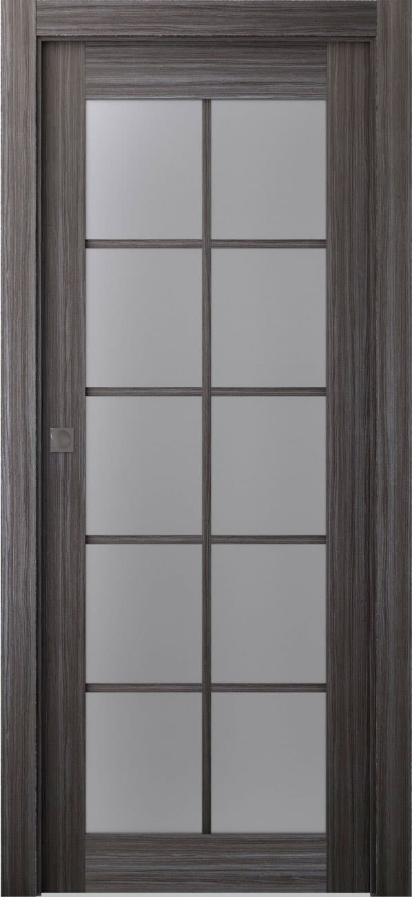 PALLADIO 10 LITE VETRO GRAY OAK POCKET BELLDINNI MODERN INTERIOR DOOR - 6