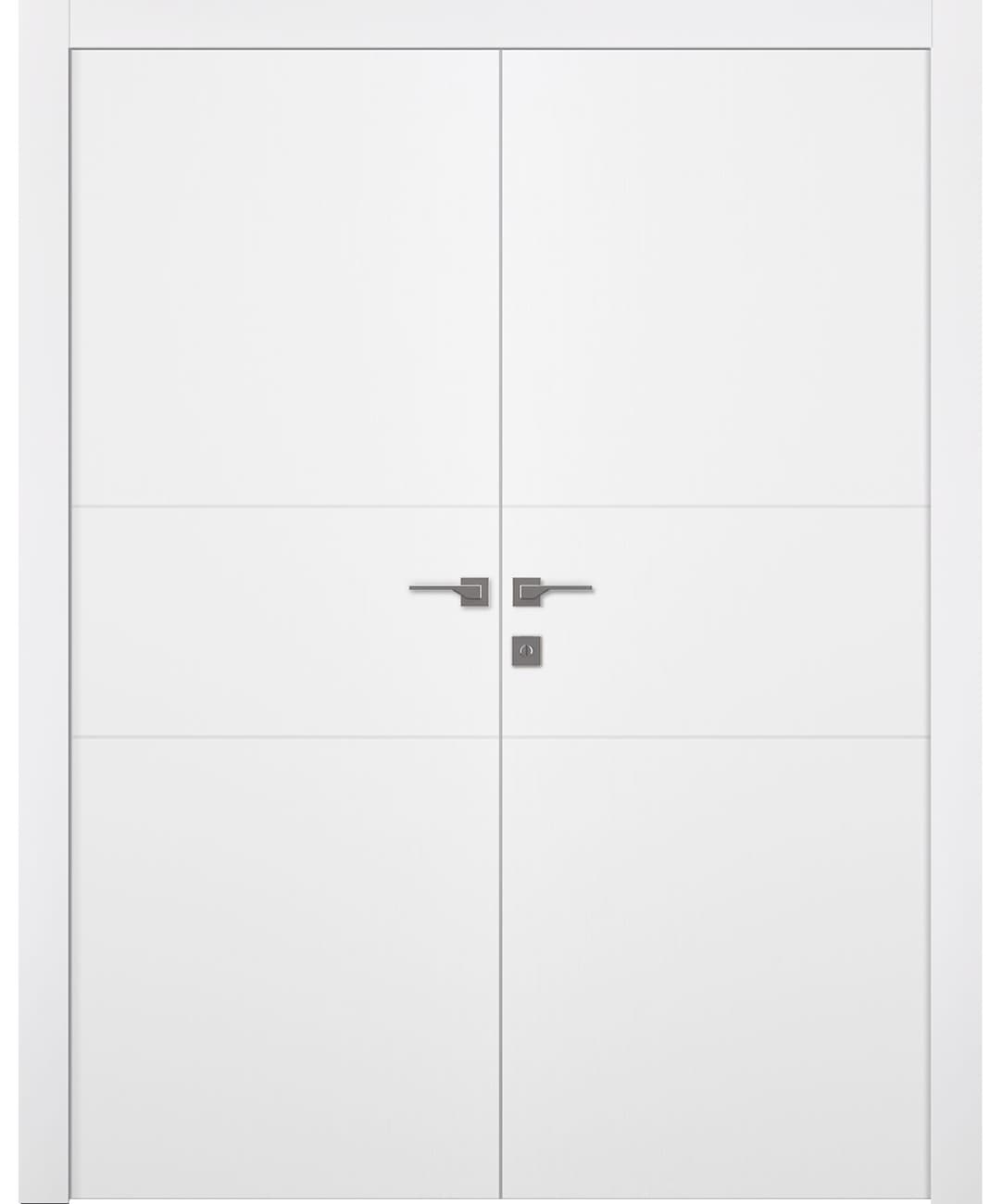 PALLADIO 2H BIANCO NOBLE DOUBLE BELLDINNI MODERN INTERIOR DOOR - 1