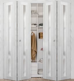 AVON 101 VETRO RIBEIRA ASH DOUBLE BI-FOLD DOORS BELLDINNI MODERN INTERIOR DOOR - 2