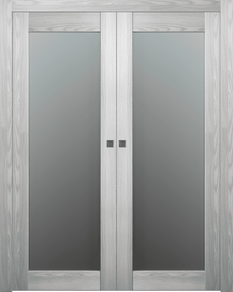 AVON 207 VETRO RIBEIRA ASH DOUBLE POCKET BELLDINNI MODERN INTERIOR DOOR - 1