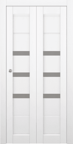 RITA VETRO BIANCO NOBLE BI-FOLD BELLDINNI MODERN INTERIOR DOOR - 1