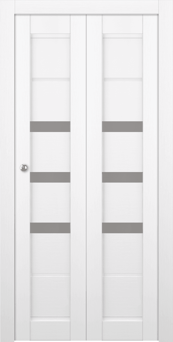 RITA VETRO BIANCO NOBLE BI-FOLD BELLDINNI MODERN INTERIOR DOOR - 1