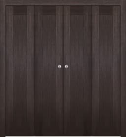 AVON 07 VERALINGA OAK DOUBLE BI-FOLD BELLDINNI MODERN INTERIOR DOOR - 1