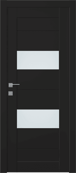 BERTA VETRO BLACK MATTE SWING BELLDINNI MODERN INTERIOR DOOR - 1
