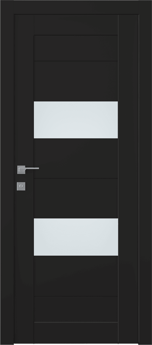 BERTA VETRO BLACK MATTE SWING BELLDINNI MODERN INTERIOR DOOR - 1