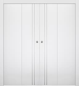 OPTIMA 2V SNOW WHITE DOUBLE BI-FOLD BELLDINNI MODERN INTERIOR DOOR - 1