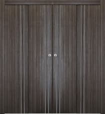 PALLADIO 2V GRAY OAK DOUBLE BI-FOLD BELLDINNI MODERN INTERIOR DOOR - 1