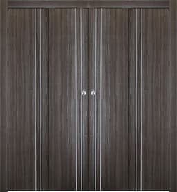 PALLADIO 2V GRAY OAK DOUBLE BI-FOLD BELLDINNI MODERN INTERIOR DOOR - 1