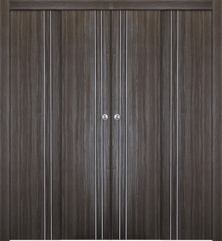 PALLADIO 2V GRAY OAK DOUBLE BI-FOLD BELLDINNI MODERN INTERIOR DOOR - 1