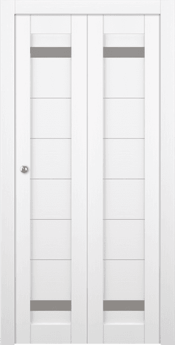 PERLA VETRO BIANCO NOBLE DOUBLE BI-FOLD BELLDINNI MODERN INTERIOR DOOR - 1