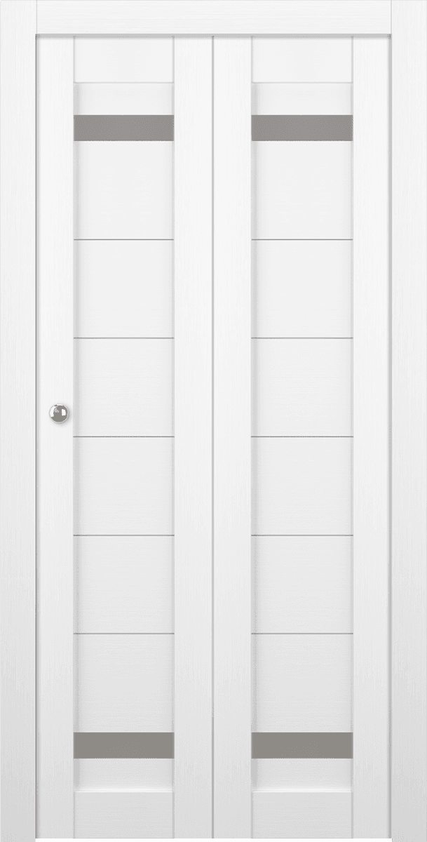 PERLA VETRO BIANCO NOBLE DOUBLE BI-FOLD BELLDINNI MODERN INTERIOR DOOR - 1