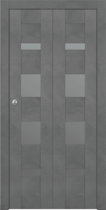 AVON 07-01 VETRO DARK URBAN BI-FOLD BELLDINNI MODERN INTERIOR DOOR - 1