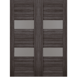 BERTA VETRO GRAY OAK BYPASS BELLDINNI MODERN INTERIOR DOOR - 2