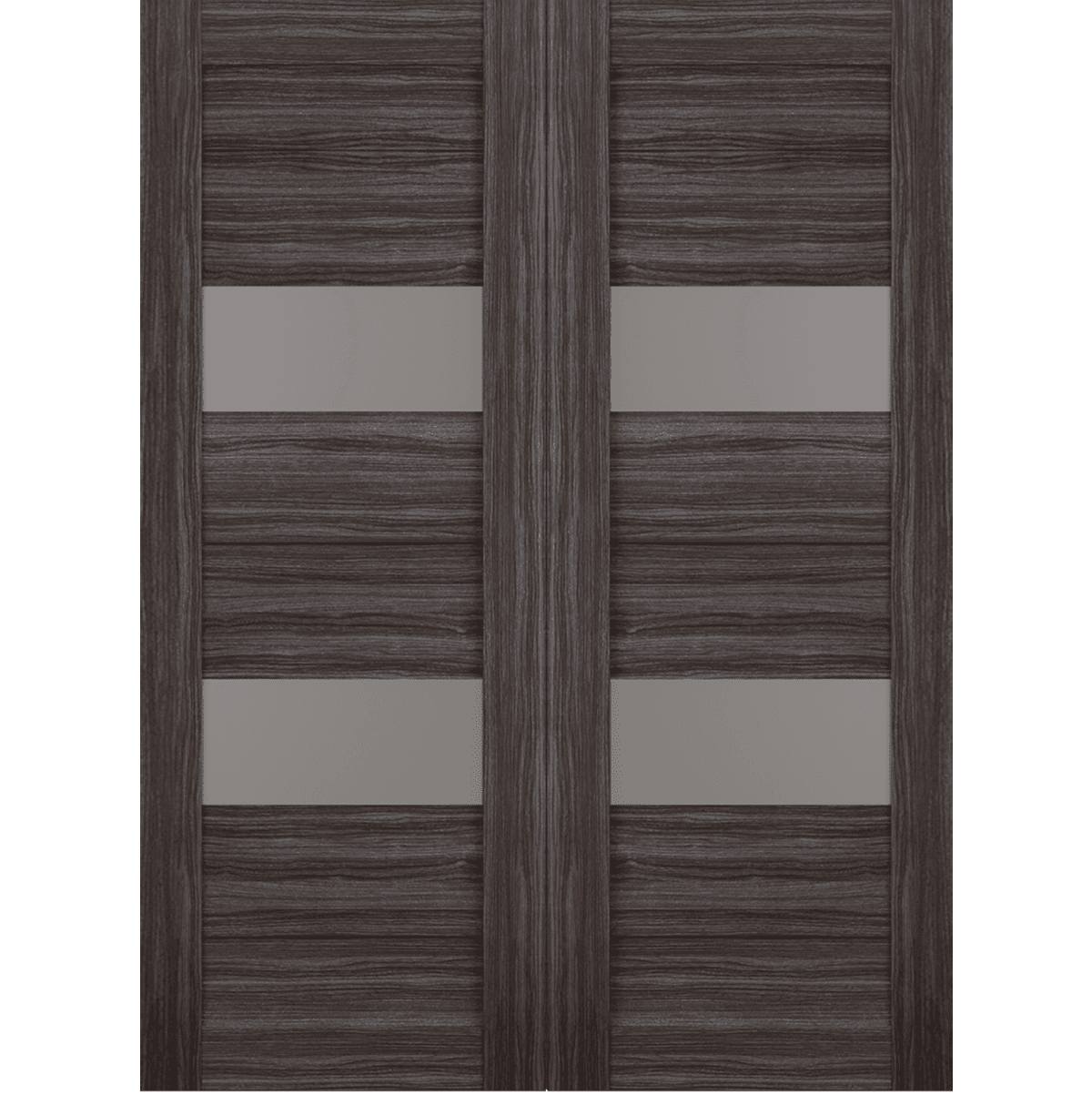 BERTA VETRO GRAY OAK BYPASS BELLDINNI MODERN INTERIOR DOOR - 2
