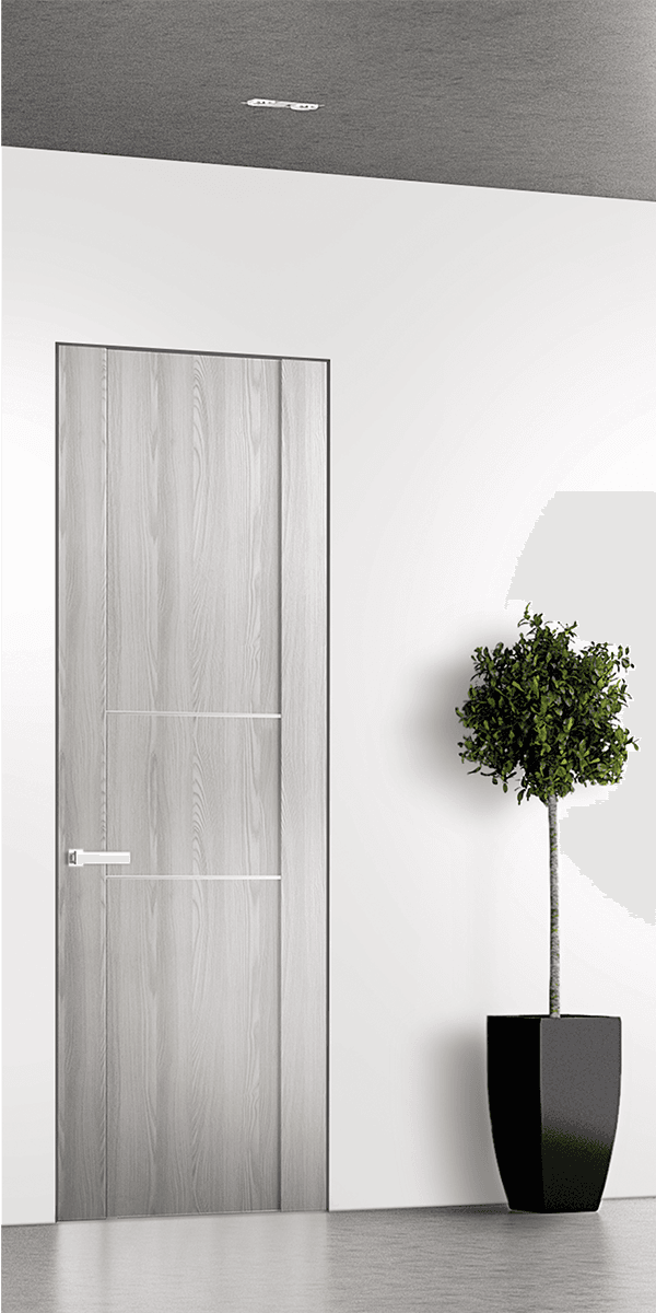 AVON 01 2H RIBEIRA ASH DOUBLE INVISIBLE METAL FRAME BELLDINNI MODERN INTERIOR DOOR - 1