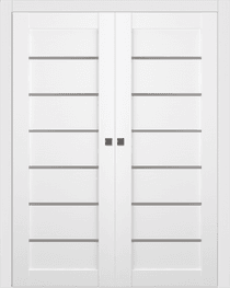 ALBA BIANCO NOBLE DOUBLE POCKET BELLDINNI MODERN INTERIOR DOOR - 1