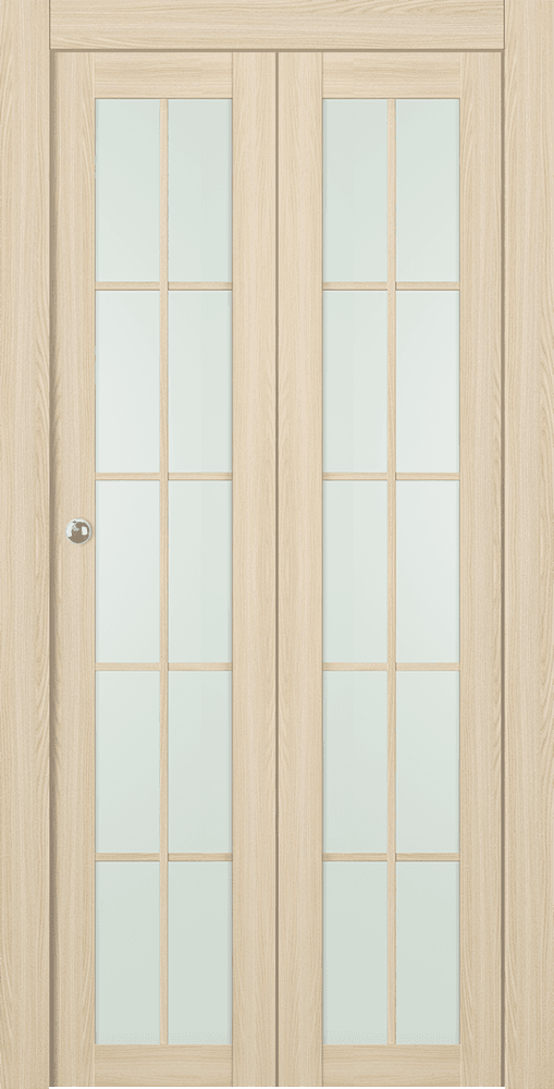 AVON 10 LITE VETRO LOIRE ASH DOUBLE BI-FOLD BELLDINNI MODERN INTERIOR DOOR - 1