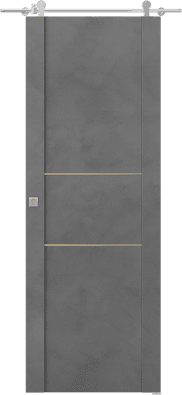 AVON 01 2H GOLD DARK URBAN DOUBLE BARN BELLDINNI MODERN INTERIOR DOOR - 1