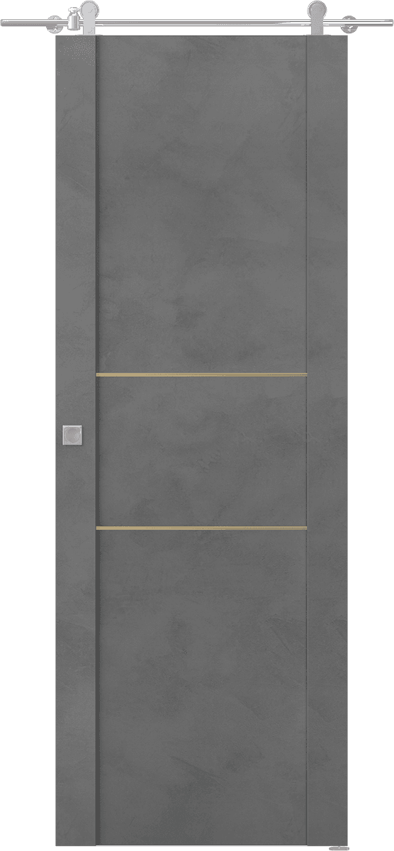 AVON 01 2H GOLD DARK URBAN DOUBLE BARN BELLDINNI MODERN INTERIOR DOOR - 1