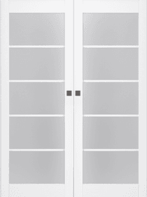 PALLADIO 5 LITE VETRO BIANCO NOBLE DOUBLE MAGIC BELLDINNI MODERN INTERIOR DOOR - 1